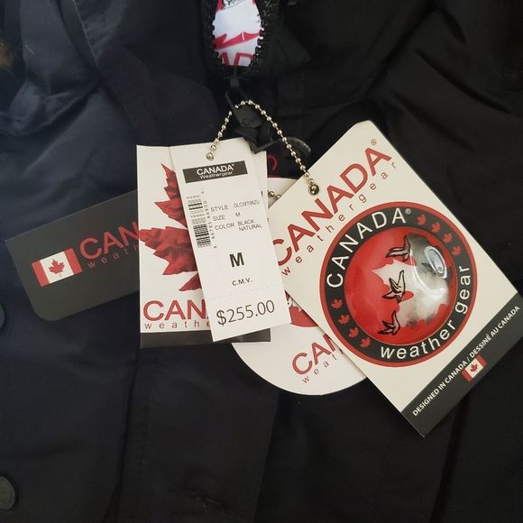 NEW! Canada Weather Gear: Water Resistant Hooded Parka - size Medium in Black - Picture 13 of 16